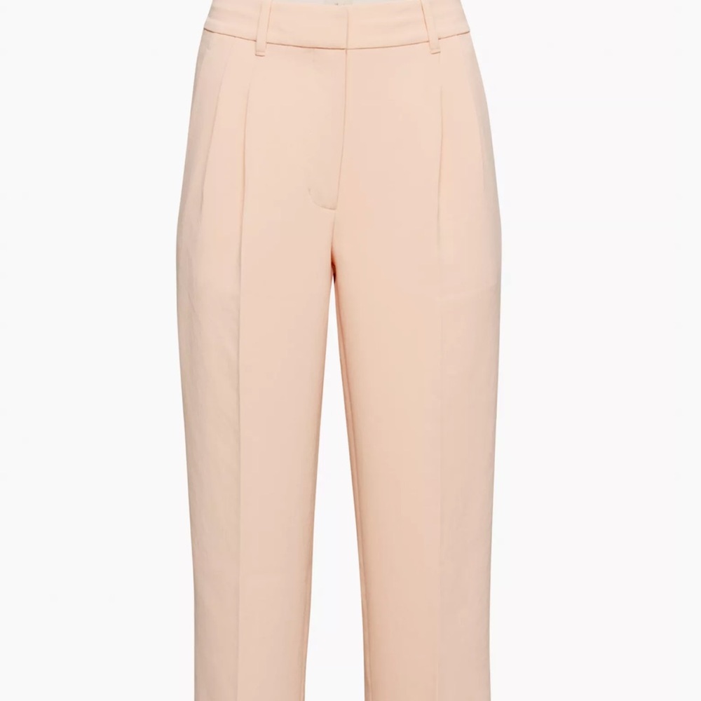 Aritzia cropped coral blush effortless pant